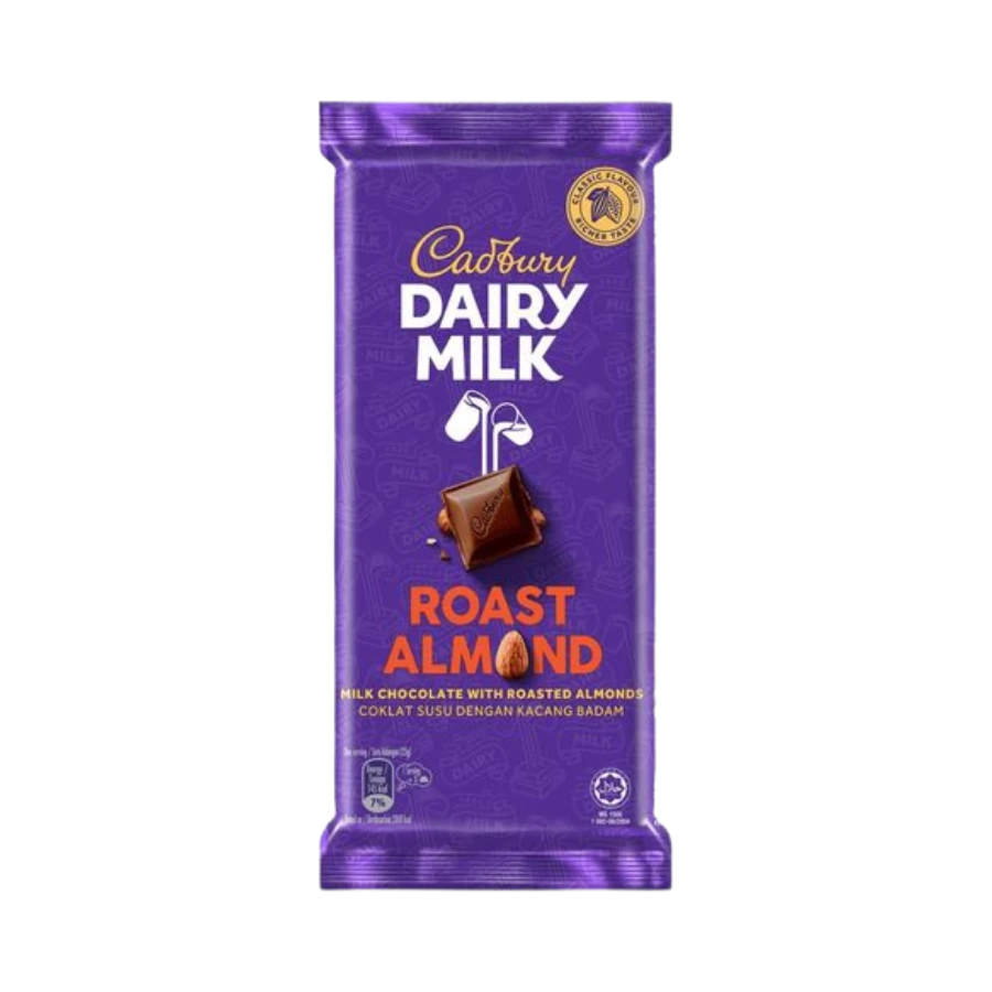 Cadbury Dairy Milk Roast Almond Chocolate Bar 130g