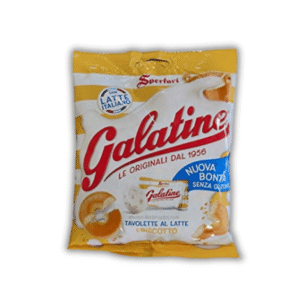 Galatine Biscotto Milk Tablets with Cookies 115gm Italy