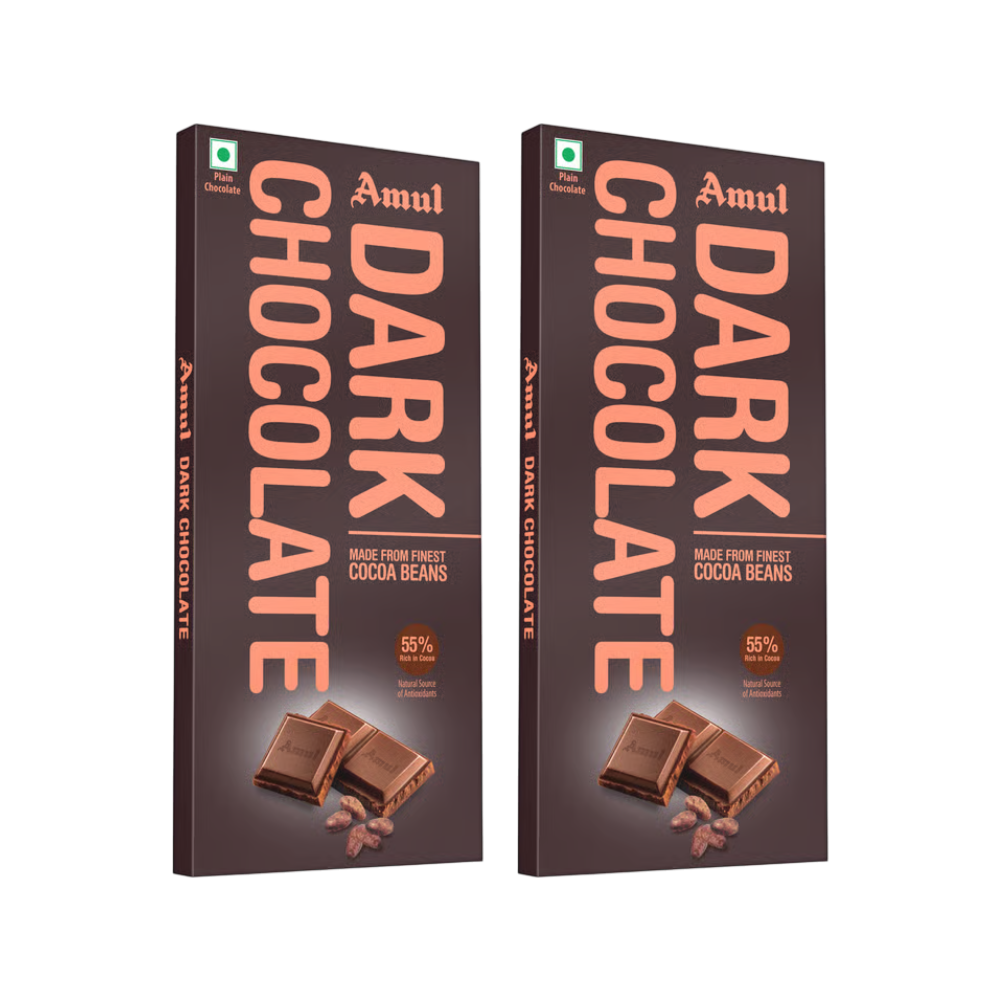 Amul Dark 55% Cacao Chocolate Bar 35gm - India - Image 2