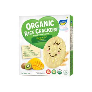Tenten Organic Rice Crackers – Mango & Kiwi Flavour (40g)