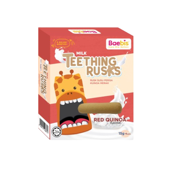 Baebis Teething Rusk Red Quinoa / Original Milk 90g