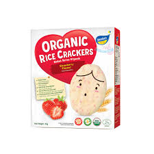 Tenten Organic Rice Crackers – Strawberry Flavour (40g)