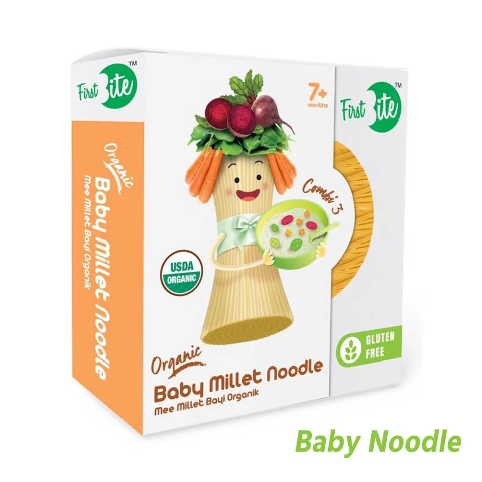 FIRST BITE Organic Baby Millet Noodle Combi 3 (180g, 7+ Months)